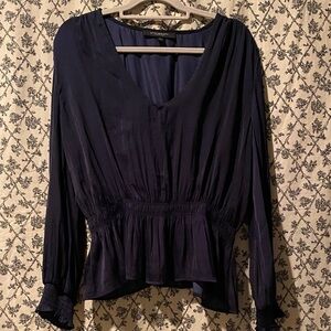 Chic Midnight Blue Blouse